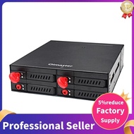 SATA SSD HDD Enclosure Mobile Rack/Enclosure Hard Disk Enclosure Rack Data Storage Black 4-Bay 2.5In