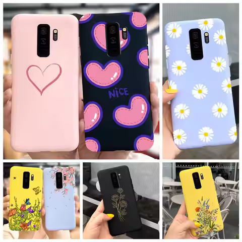 For Samsung Galaxy S9 Plus Phone Case Slim Matte Cute Love Heart Back Cover For Samsung S 9 Plus S9+