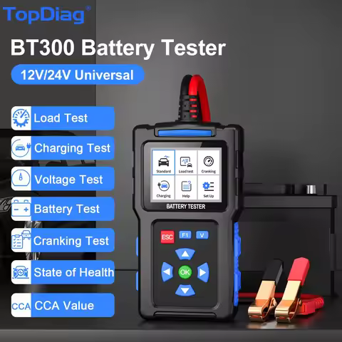 BT300 Car Battery Tester Car Battery Tool System Detect Auto Battery Analyzer USB Interface 12V 24V