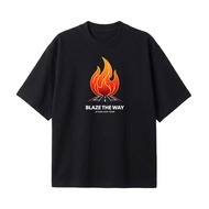 &Team Blaze The Way Asia Tour T Shirt Milk Silk DTF Print Flame Logo Graphic Tee Fan Support Outfit 