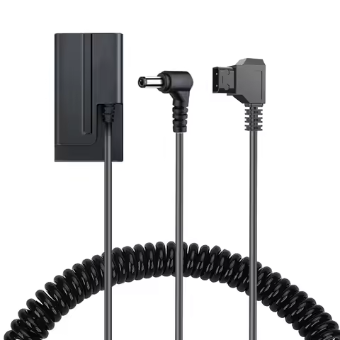 Power Adapter Cable for DC5521 D-Tap Connector to NP-F Dummy Battery for Sony NP F550 F570 NP F970