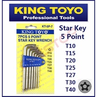 KING TOYO STAR KEY WRENCH 5 POINT KT-5P-7 7PCS