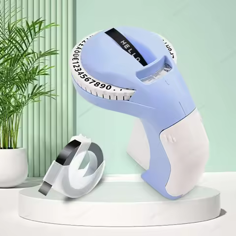 Portable Label Printer B90 Similar as Dymo 12965 3D Embossing Label Maker Manual Typewriter Or 1PK A