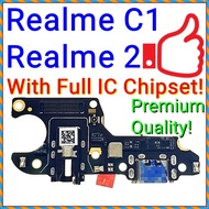(With Full IC Chipset) NEW ORI Charging Port Board MIC Ribbon for Realme 2 / C1 /RMX1805 RMX1809  (O