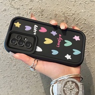 HP Phone Case For Samsung Galaxy A13 A04s A13 Lite A04s Case Heart pigment cute Cartoon Softcase Sil