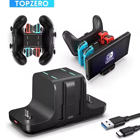 6 in 1 Charging Dock for Nintendo Switch Console Joy-con Controller Gamepad Charger Dock Station DC5