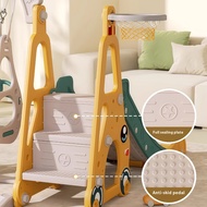 【Warranty NEW Model 4 in1】Slide For Kid Swing Set Kids Playground Slide Swing With Basketball Hoop K