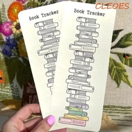 CLEOES Reading List Marker Cards, Reading Challenge Writable Notes Book List Reading Log, Creative B