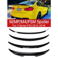 Carbon Fiber Rear Lip Trunk Bumper Roof Spoiler Splitter MP M4 PSM Style Wing for BMW 3 Series F30 F