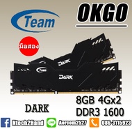 RAM PC Team Dark ( 8GB(4x2) / DDR3 /1600Mhz ) Black