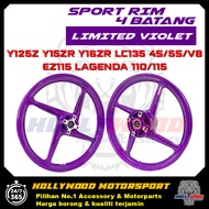 "LIMITED VIOLET" SPORT RIM ENKEI 4 BATANG LC135 4S/5S/V8 Y125ZR Y15ZR Y16ZR LAGENDA 110/115 EZ115 CO