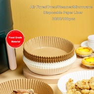 【Unbeatable】 30/50/100pcs Air Fryer Paper Liner Non- Mat Steamer Paper Baking Mats Kitchen Baking Airfryer Tools