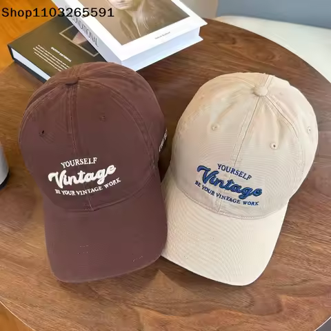 1Pcs For Women Men Summer Streetwear Trucker Hat 3D Letter Design Baseball Cap Vintage Brown Duck To