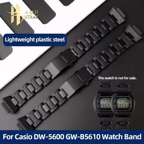 Lightweight Composite Plastic Steel Watch Strap For Casio DW5600/GA-2100/GW-M5610/DW-6900 Modifying 
