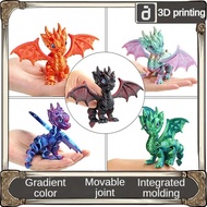 1pc 2.76in (7cm) Chinese Dragon 3D Printed With Movable Joints - Vivid Realistic Scaled Details, Ran