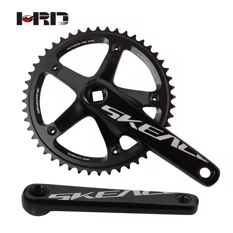 SKEACE Hollowtech Crankset, Fixie Crank, Single Speed Fixed Gear Bike Parts, Track Racing Bicycle Ch