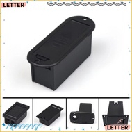 LETTER Guitar Pickup Battery Box, 9V Plastic Battery Holder, Storage Box Black Guitar Parts Battery