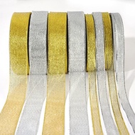 Gift Wrapping Ribbon Bow Gold Silver Length 22 Meters Available In A Variety Of Sizes 0.6cm 1cm 1.5c