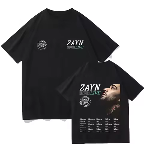 Zayn KONNAKOL Arena Tour Live 2026 T Shirts Zayn Malik Cotton T-shirt Men Women Fashion New Tee Hara