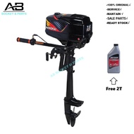 Hangkai 2 Stroke 3.6HP Short Shaft Boat Motor Outboard (Ready Stock)