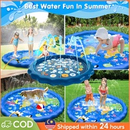 100cm Splash Pool Sprinkle Children Inflatable Water Spray Game Pad PVC Garden Pool Beach Outdoor ko