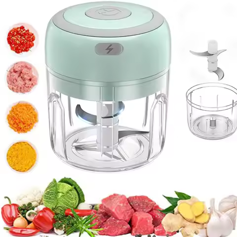 Electric Mini Garlic Chopper 250ml Wireless Portable Onion Chopper Mini Chopper Food Processor For P