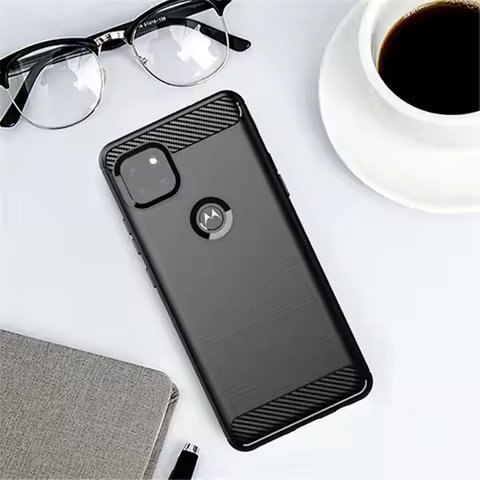 For Motorola One 5G Ace Case Bumper Rubber Silicon Carbon Fiber Cover For Motorola One 5G Ace Case F