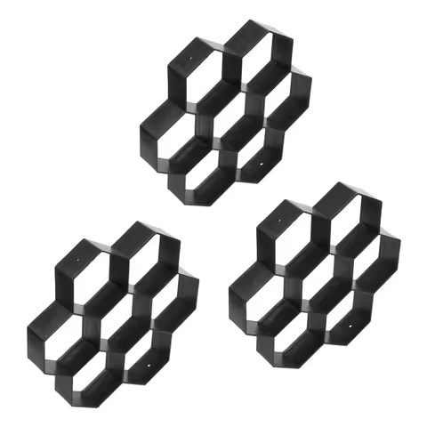 ABBY-3X DIY Patio Walk Maker Stepping Stone Concrete Paver Mold Reusable Path Maker Mold Garden Pavi