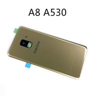 For SAMSUNG Galaxy A8 A530 A530F A8+ Plus A730 A730F 2018 Back Glass Cover Case Rear Door Housing Sh