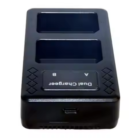 ABZJ Portable 2-Slot Battery Charger for Godox V1/V860III Series Flash Speedlite Batteries VB26A/B/3