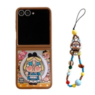เคสโทรศัพท์สร้อยข้อมือแม่เหล็กเด็กร้องไห้น่ารักสำหรับ Samsung Galaxy Z Flip 5 6 Z Flip6 ZFlip 6 ZFli