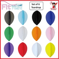 COSMO DART FIT FLIGHT DART FLIGHT - SET OF 6 DART FLIGHT - TEARDROP (6PCS)