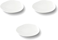 Mino Ware 81-020-101 Miyama Plate, 3 pcs, 4.3 x 4.1 inches (11 x 10.5 cm), Feuille Fille, White Porc