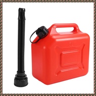 (JPTZ) 5L Car Fuel Tank Can Spare Plastic Petrol Gas Container Anti-Static Fuel Carrier with Pipe fo