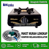 Kompor Gas 1 Tungku Miyako KG-11C / Kompor Gas 1 Tungku Murah Stainless Steel Powder Coating / Kompor Murah Promo Satu Set Plus Selang Regulator