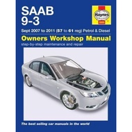 Saab 9-3 Petrol And Diesel Owners Workshop Manual : 2007-2011 by Haynes Publishing (UK edition, paperback)