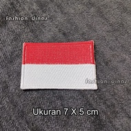 MERAH RED AND WHITE EMBROIDERY BET SIZE 7X5 CM