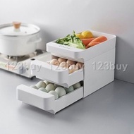 三層抽屜式分格雪櫃雞蛋保鮮儲物收納盒 Fresh-keeping storage box