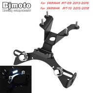 BJMOTO For Yamaha MT09 2013-2016 MT10 2015-2018 Alumium License Plate Frame Licence Holder Motor Number Plate Holder