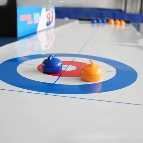 Table curling games, family entertainment, family gathering board games, 8 balls per set, plastic fr