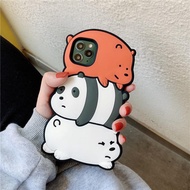 Samsung A51 A71 A20S We Bare Bears 3D Cute Cartoon Phone Case