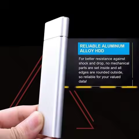 External Hard Drive 1TB Portable SSD 2TB External Solid State Drive USB 3.1/Type-C Hard Disk High-Sp