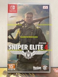 《今日快閃價》（中古二手）Switch NS遊戲 狙擊精英4  狙擊之神4 Sniper Elite 4 港版中英文版