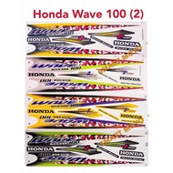 Honda Wave100 W100 Wave 100 (2) Body Stripe Sticker Blue/Silver/Yellow/Black