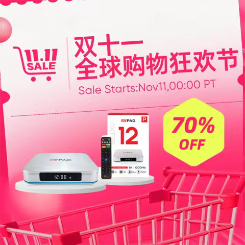 [Genuine]2026 New arrival EVPAD 12P Android12 8K tv box VOICE RC 1000M ethernet hot sell in USA UK K