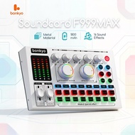 Bonkyo  F999MAX/F999X/F999NEO  Sound Card Bluetooth Live SoundCard F999MAX Soundcard Audio Live Mixe