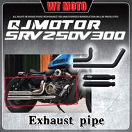 Big sale For QJMOTOR SRV 250V300 modified Harley VH exhaust pipe full section right side double outl