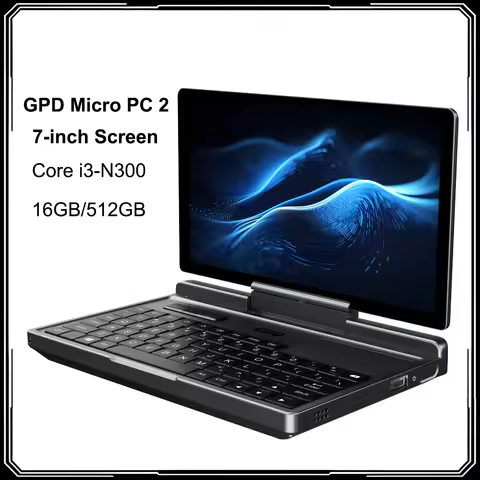 2025New GPD MicroPC2 Intel Core i3-N300 7-inch Industry Laptop 16GB DDR5 512GB SSD Portable Notebook