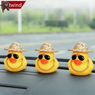 RL Car Standing Duck Toy Broken Wind Small Yellow Duck Road Bike Motor Helmet Riding Cycling Accessories V9W5