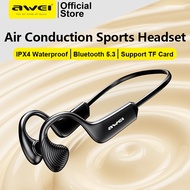 Awei A896BL Air Conduction Headset 360° Stereo Wireless Bluetooth Earphone IPX4 Waterproof Supports TF Card